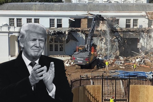 Trump is demolishing the White House! Trump is demolishing the White House!
